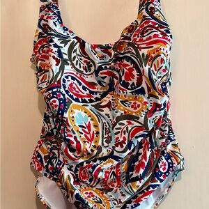 Anne Cole multicolor Paisley One-Piece Swimsuit